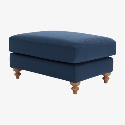 Sofa.com Teddy Large Rectangular Footstool in Galaxy Organic Smart Cotton