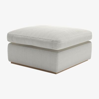 Sofa.com Ren Footstool in Clay House Herringbone Weave