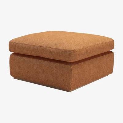 Sofa.com Ren Footstool in Terracotta Florence Textured Weave