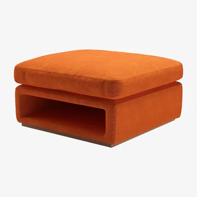 Sofa.com Ren Modular Storage Footstool in Paprika Smart Velvet