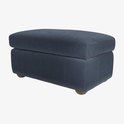 Sofa.com Tiffany Slim Medium Rectangular Footstool in Skyfall Cotton Matt Velvet