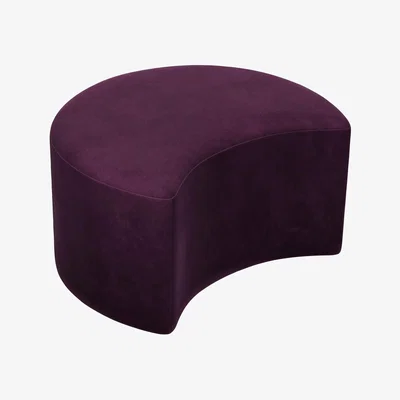 Sofa.com Luna Half Moon Footstool in Damson Smart Velvet
