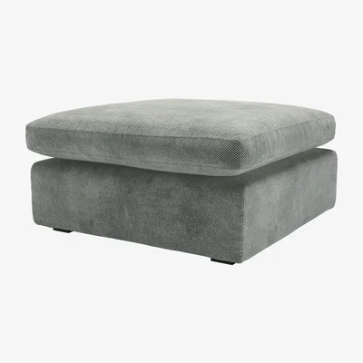 Sofa.com Long Island Slim Medium Rectangular Footstool in Moonstone Speckled Chenille