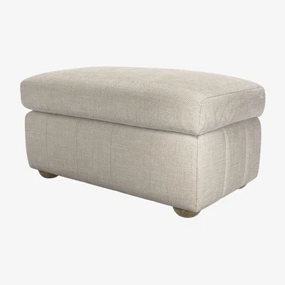 Sofa.com Tiffany Slim Medium Rectangular Footstool in Jasmine Silky Jacquard Weave