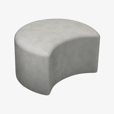 Sofa.com Luna Half Moon Footstool in Mushroom Heathland Weave - sofa.com