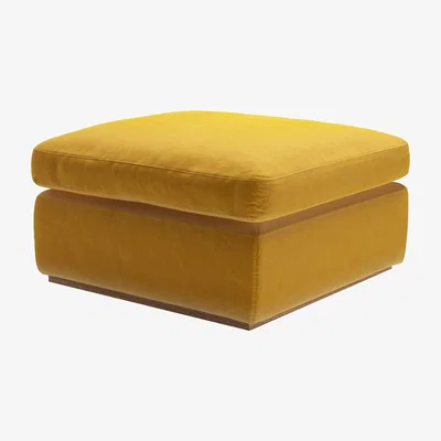 Sofa.com Ren Footstool in Butterscotch Cotton Matt Velvet