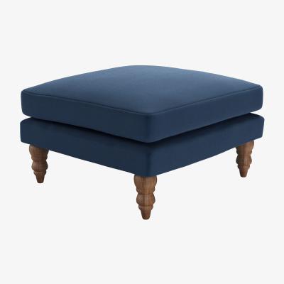 Sofa.com Isla Medium Square Footstool in Galaxy Organic Smart Cotton