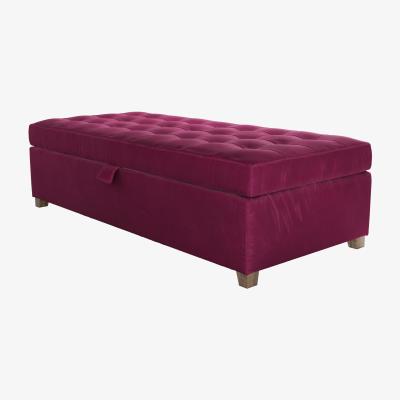 Sofa.com Club Large Rectangular Storage Footstool in Persian Rose Smart Velvet