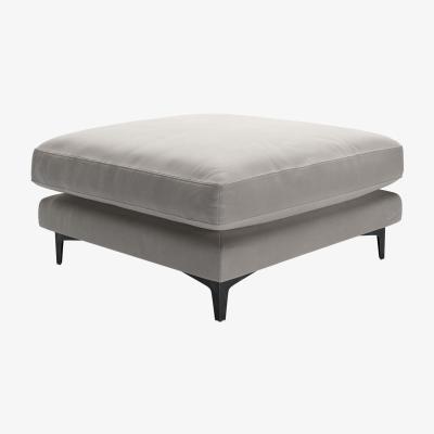 Sofa.com Boston Large Rectangular Footstool in Nimbus Aquaclean Clever Velvet
