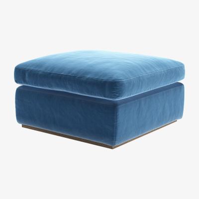 Sofa.com Ren Footstool in Bahama Cotton Matt Velvet