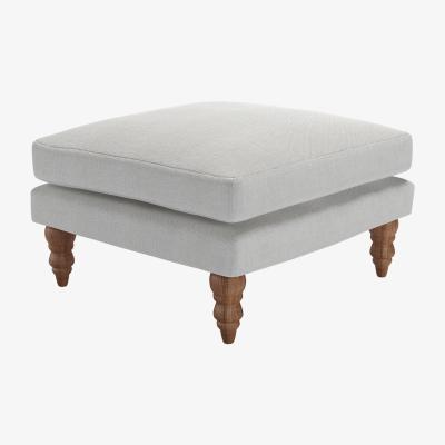 Sofa.com Isla Small Square Footstool in Shearling Hygge Chunky Weave