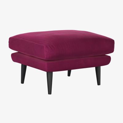 Sofa.com Holly Medium Rectangular Footstool in Persian Rose Smart Velvet