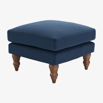 Sofa.com Isla Small Square Footstool in Galaxy Organic Smart Cotton
