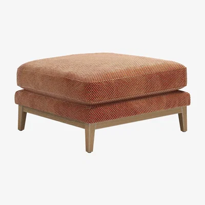 Sofa.com Costello Large Rectangular Footstool in Pomegranate Bubble Velvet
