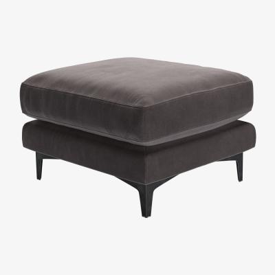 Sofa.com Boston Medium Rectangular Footstool in Shale Aquaclean Clever Velvet