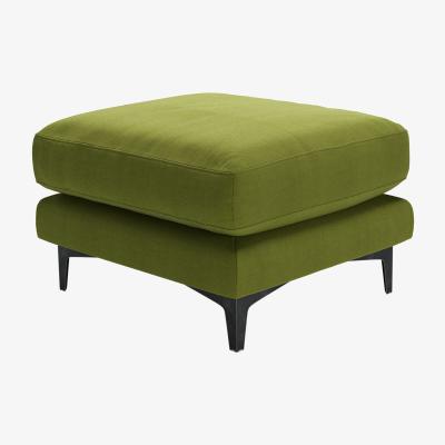 Sofa.com Boston Medium Rectangular Footstool in Vine Leaf Organic Smart Cotton
