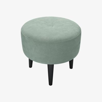 Sofa.com Jack Round Footstool in Mint Velvet