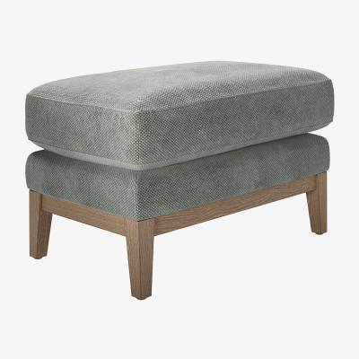 Sofa.com Costello Small Rectangular Footstool in Moonstone Speckled Chenille