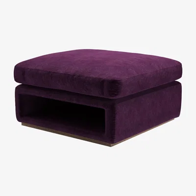 Sofa.com Ren Modular Storage Footstool in Plum Smart Velvet