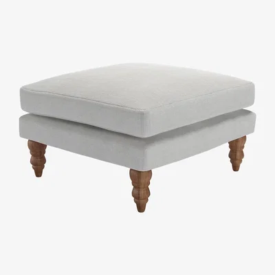 Sofa.com Isla Small Rectangular Footstool in Shearling Hygge Chunky Weave