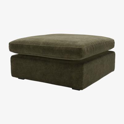 Sofa.com Long Island Slim Medium Rectangular Footstool in Juniper Aquaclean Clever Chenille