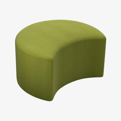 Sofa.com Luna Half Moon Footstool in Vine Leaf Organic Smart Cotton