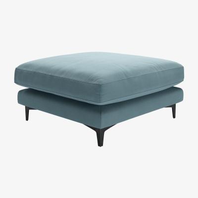 Sofa.com Boston Large Rectangular Footstool in Tide Organic Smart Cotton