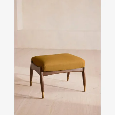 Soho Home Theodore Footstool, Linen, Turmeric, UK