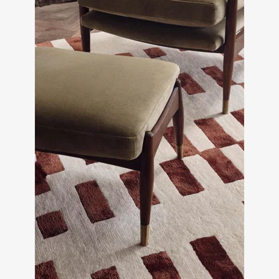 Soho Home Theodore Footstool, Velvet Lichen
