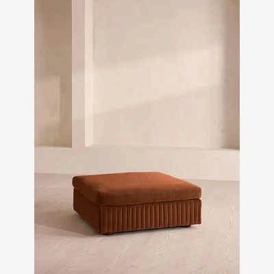 Soho Home Oona Ottoman, Velvet, Cinnamon, UK