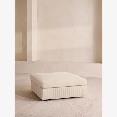 Soho Home Oona Ottoman, Linen, Bisque, UK