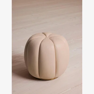 Soho Home Sofia Footstool Leather, Blush