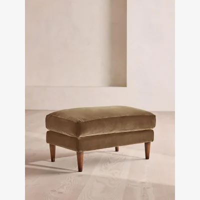 Soho Home Reya Ottoman, Velvet, Truffle, UK