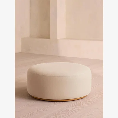 Soho Home Aline Ottoman, Linen, Bisque