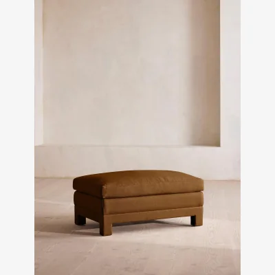 Soho Home Ashford Ottoman, Linen, Terracotta, UK