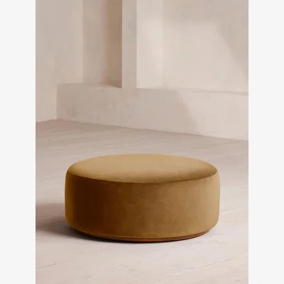 Soho Home Aline Ottoman, Velvet, Mustard