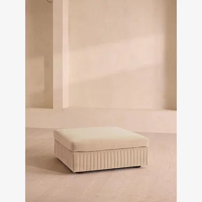Soho Home Oona Ottoman, Porcelain Velvet