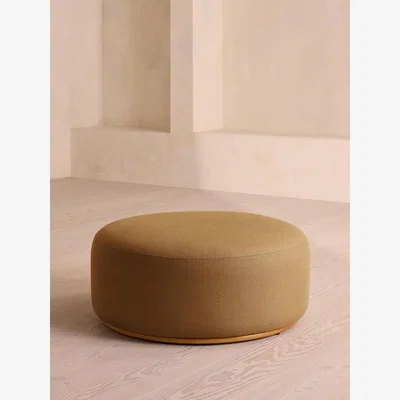 Soho Home Aline Ottoman, Linen, Ochre