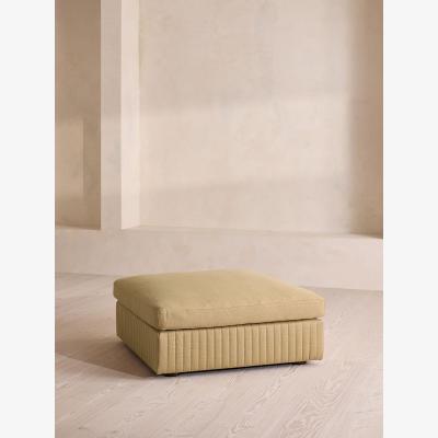 Soho Home Oona Ottoman, Linen, Wheat, UK