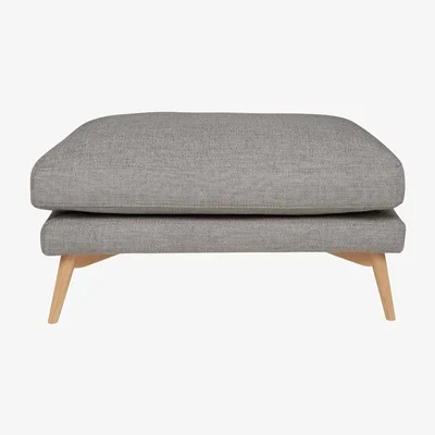 Woods Furniture Forli Large Footstool - Forli Large Footstool in Leather