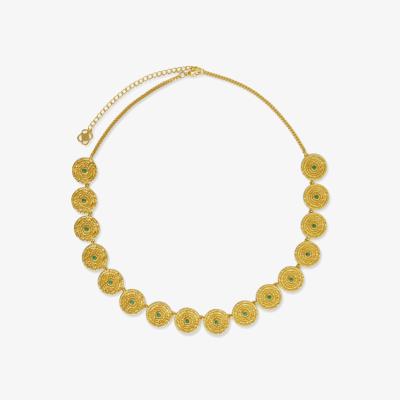 Wolf & Badger Women's Gold / Green Stephanie Yeboah Adinkrahene Malachite Necklace | Ottoman Hands