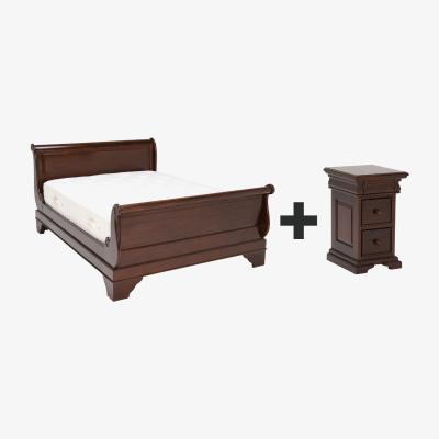 Barker and Stonehouse Grosvenor Mahogany King Bed Frame & Bedside Chest Set | Barker & Stonehouse