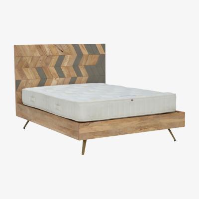 Barker and Stonehouse Leif Kingsize Bed Frame, Neutral Mango Wood | Barker & Stonehouse