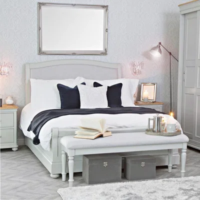 Chiltern Oak Furniture Harrington Grey Painted King Size Bed Frame