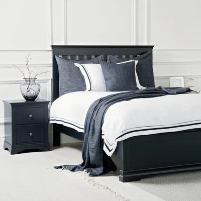 Chiltern Oak Furniture Florence Midnight Grey Painted King Size Bed Frame
