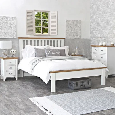 Chiltern Oak Furniture Chester White Painted Oak King Size Bed Frame
