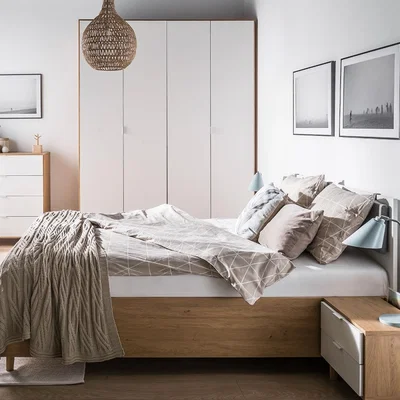 Cuckooland Vox Simple Customisable King Size Ottoman Bed - White