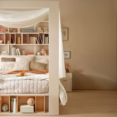 Cuckooland Vox 4 You Fresh King Four Poster Bed with Customisable Storage