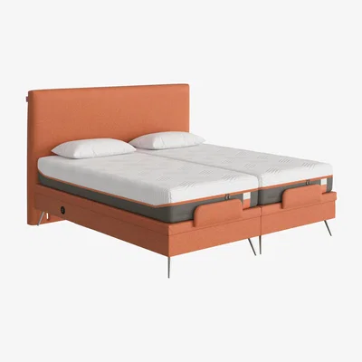 Furniture Village Surface Bed - King Size - Orange