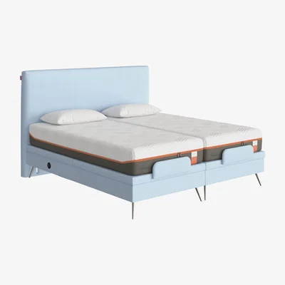 Furniture Village Surface Bed - King Size - Blue